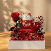 【招財植癒】永生花與招財貓空間端景