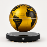 磁懸浮地球儀燈(金色尊爵版)|LED發光旋轉|可雷射雕刻訂製禮品
