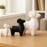 簡約陶瓷羊擺飾系列|北歐風家飾擺件(三色三尺寸)