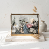 永生玫瑰靜語蒼穹系列:黃銅玻璃花盒永生花禮