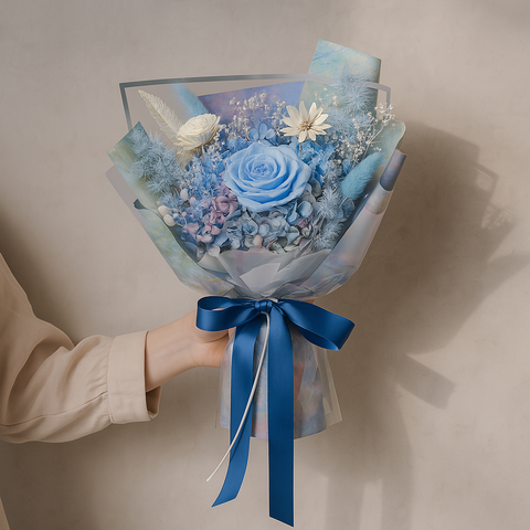深藍信物 永生玫瑰花束