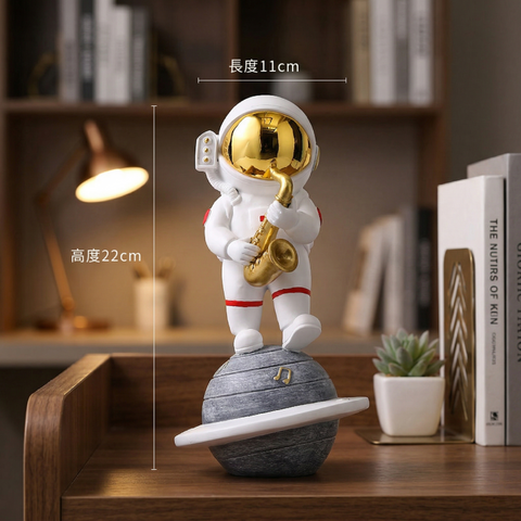 銀河樂章｜太空人音樂家金屬質感擺飾