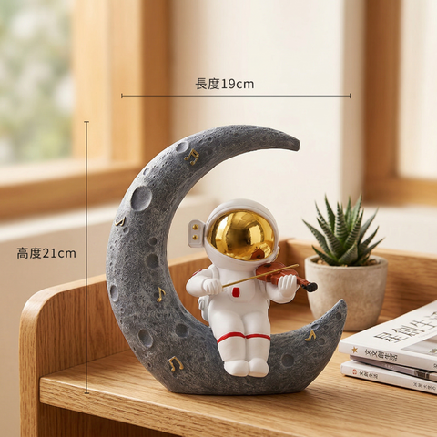 銀河樂章｜太空人音樂家金屬質感擺飾
