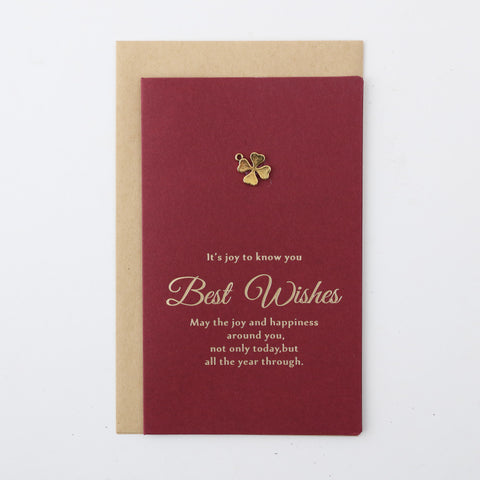 Best Wishes金屬吊飾信封卡片組